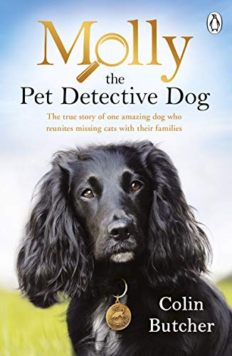 Book cover featuring a black Cocker Spaniel named Molly, with gold text.