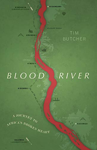 Book cover: green map with a red river and white text, “Blood River.”