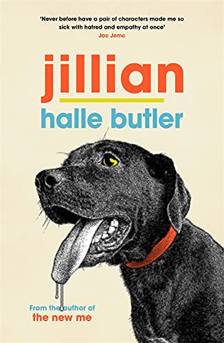 Book cover for "Jillian" featuring a black dog with an open mouth.