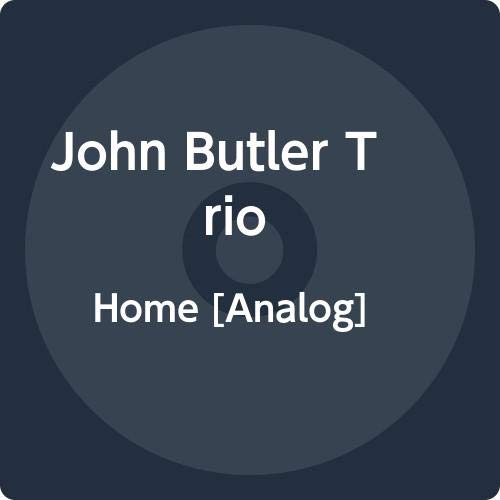 Dark blue vinyl record label with white text: "John Butler Trio Home.