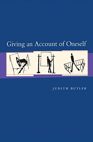 Book cover: "Giving an Account of Oneself" by Judith Butler, with abstract figures.