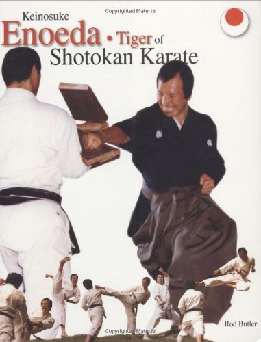 Book cover featuring Keinosuke Enoeda demonstrating karate with other practitioners.
