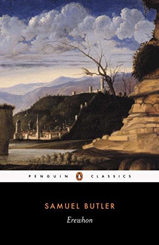 Book cover for Erewhon by Samuel Butler featuring a landscape painting of a castle.