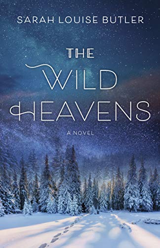 Book cover: snowy forest under a starry night sky.