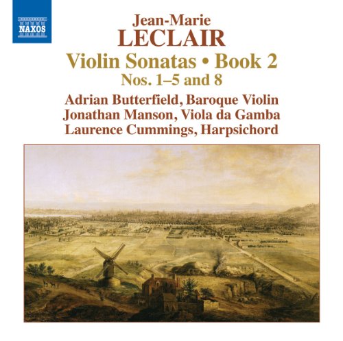 CD cover for Leclair’s Violin Sonatas with landscape painting.