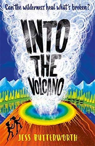 Book cover showing two children walking toward a steaming, colorful geothermal hot spring.