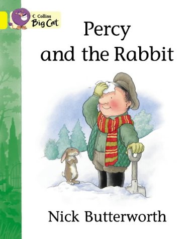 Book cover: Percy the Park Keeper with a rabbit in a snowy scene.