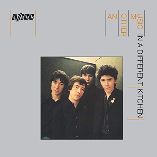 Buzzcocks album cover: four men in black shirts against a grey background.