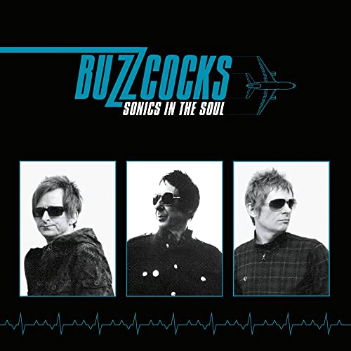 Album cover showing three men in sunglasses with band name and airplane graphic above.