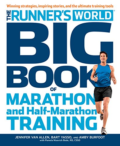 Book cover featuring a runner, titled “Runner’s World Big Book of Marathon.”