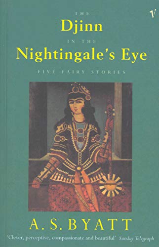Book cover: illustrated woman in ornate clothing, title “The Djinn…”