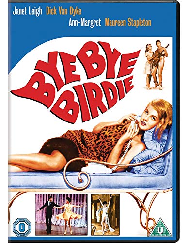 DVD cover for Bye Bye Birdie featuring a woman lounging on a blue chaise.