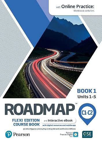 Roadmap C1-C2 course book cover with a winding mountain road image.