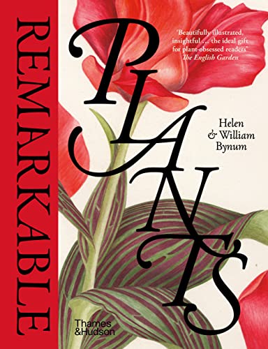 Book cover for “Remarkable Plants” featuring a red tulip illustration.