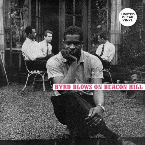 Black and white album cover featuring Donald Byrd and three other men.