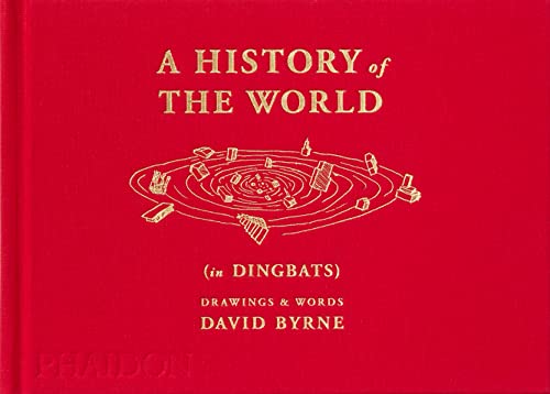 Red book cover with gold text: "A History of the World (in Dingbats)".