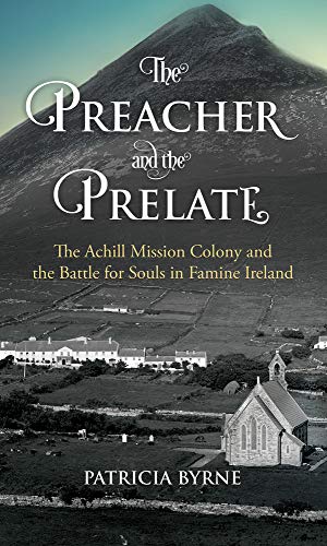Book cover depicting a mountain, church, and buildings in Ireland.