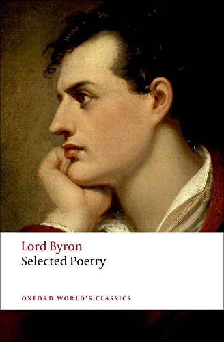 Book cover: portrait of Lord Byron, title “Selected Poetry” in white text.