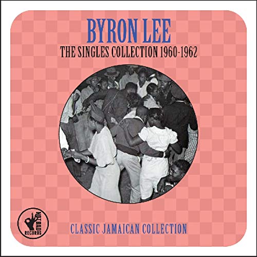 CD cover featuring a black and white photo of people dancing on pink background.