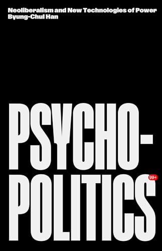 Book cover with white text on black background reading Psychopolitics and a notification icon.