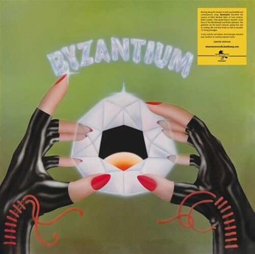 Byzantium album cover: hands holding a geometric, glowing white shape.