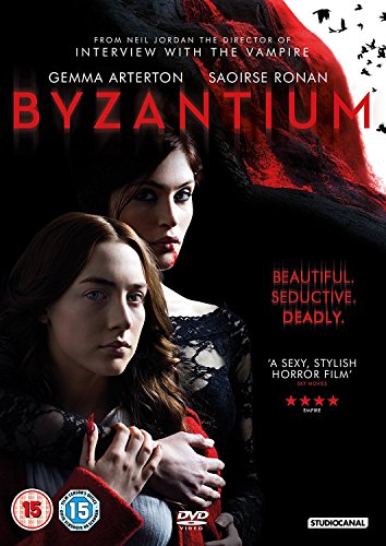 DVD cover for "Byzantium" featuring two pale women with red accents.