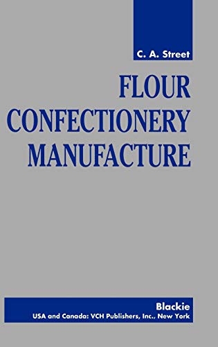 Book cover: "Flour Confectionery Manufacture" with blue and gray design.