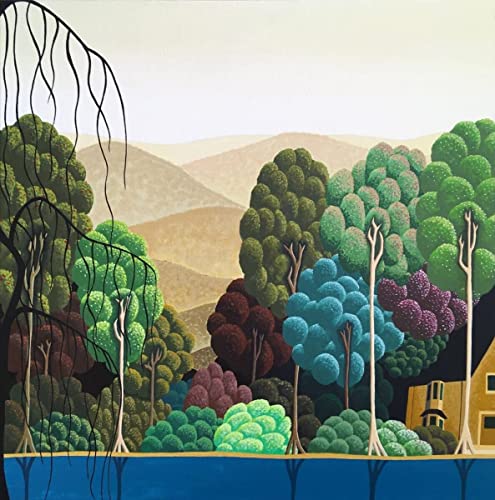 CD cover art: stylized landscape with trees, hills, and a house.
