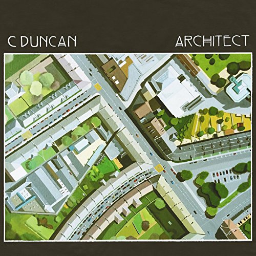 C Duncan “Architect” CD cover: aerial view of a colorful townscape.