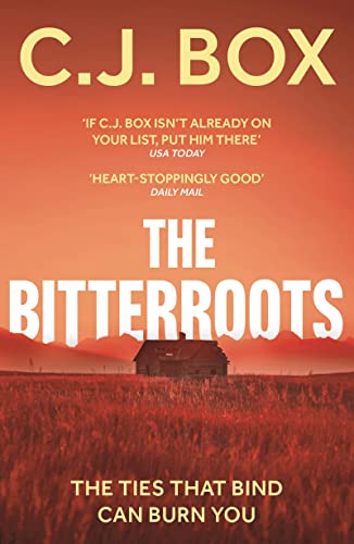 Book cover with orange hues, a field, and a weathered barn.