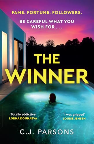 Book cover: "The Winner" with a person in a swimming pool.