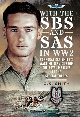 WW2 book cover featuring a portrait of Corporal Ken Smith and soldiers at sea.