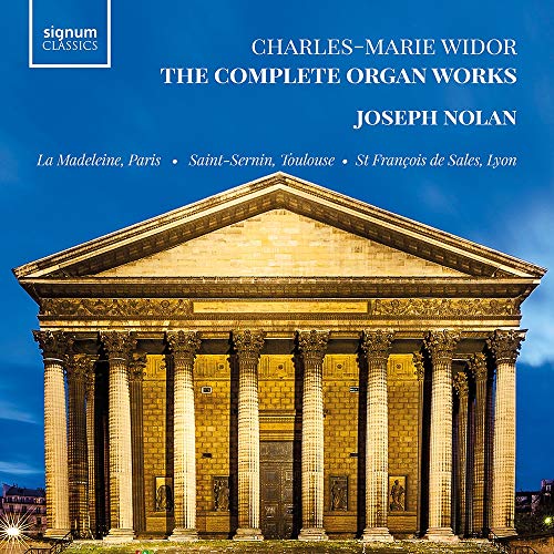CD cover for Widor’s organ works featuring the Madeleine church in Paris.