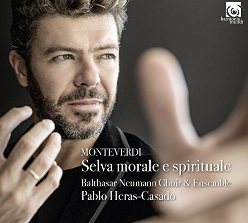 CD cover: portrait of a man, text “Monteverdi Selva Morale”, Harmonia Mundi logo.