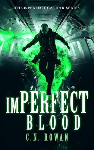 Book cover: man with glowing green energy in a futuristic corridor.