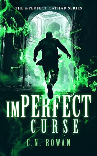 Book cover: shadowy figure running toward a glowing arched doorway.