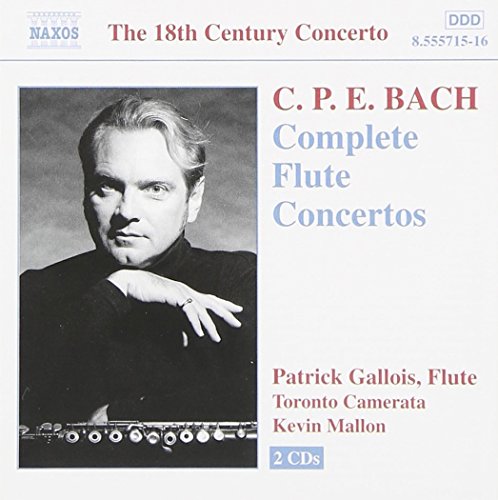 CD cover featuring portrait of a man and a flute, C.P.E. Bach.