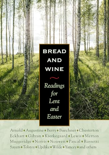 Book cover with white text on black, forest background.