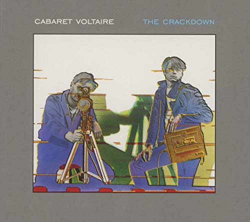CD cover for Cabaret Voltaire’s “The Crackdown” featuring two figures.