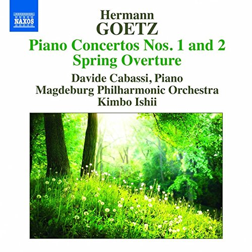 CD cover for Goetz piano concertos with a forest scene.
