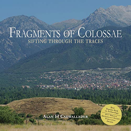 Book cover with mountainous landscape and text: "Fragments of Colossae.