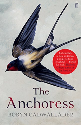 Book cover: “The Anchoress” with a painting of a swift in flight.