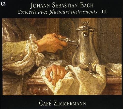 CD cover: Baroque still life with hands, pewter pot, and drapery.