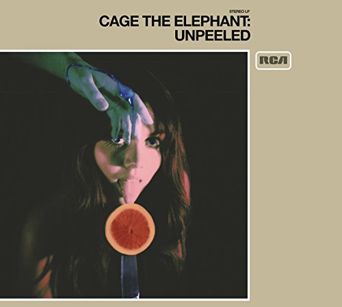 “Unpeeled” album cover: woman with grapefruit, hand reaching, muted colors.