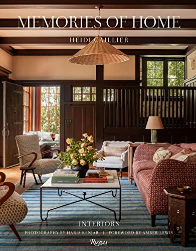 Book cover showing a cozy living room with patterned furniture, a coffee table, and lamps.