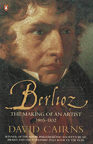 Book cover featuring a portrait of composer Hector Berlioz, 1803-1832.