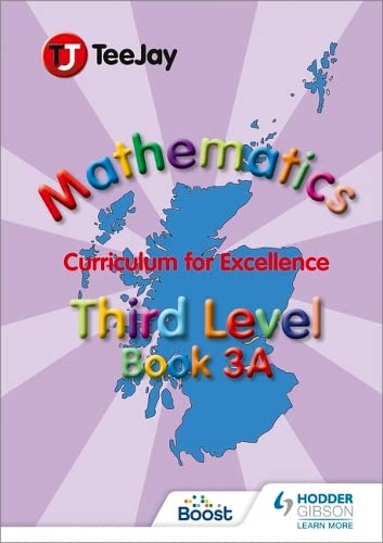 Mathematics textbook cover for Scottish Third Level, with map of Scotland.