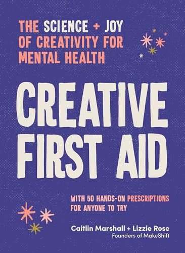 Book cover titled Creative First Aid with white text on a textured purple background.