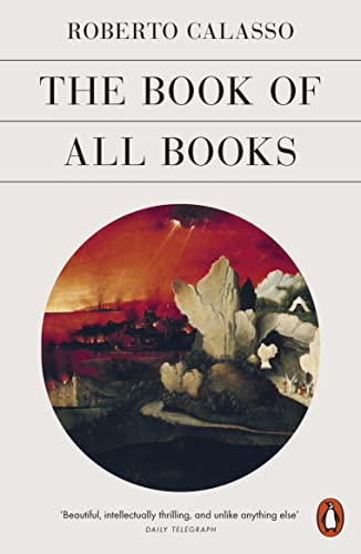 Book cover: "The Book of All Books" with a circular landscape painting.