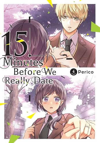 Manga cover with two young people and floral, geometric designs.